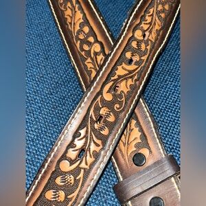 Urban Cowboy top grain cowhide Acorn Leather Belt 36 NWT Vintage 70’s